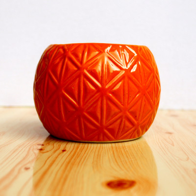 4.5 inch Football Triangle Decorative Ceramic Pot