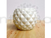 Diamond Shape White Ceramic Pot