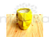 Robot Face Shape Yellow  Ceramic Pot