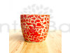 Glossy Orange Texture Decorative Cylindrical Ceramic Pot