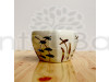 4.5 inch Designer White & Brown Heart Shape  Ceramic Pot