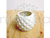 Diamond Shape White Ceramic Pot