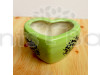 4.5 inch Designer Green Heart Shape  Ceramic Pot
