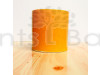 5 inch Glossy Orange Dotted Decorative Cylindrical Ceramic Pot