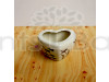 4.5 inch Designer White & Brown Heart Shape  Ceramic Pot