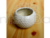 3 inch Football Dotted White Ceramic Pot