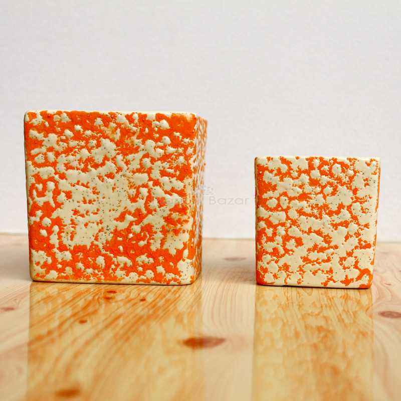 4.5 inch Combo Set Drop Texture Square  Ceramic Pot
